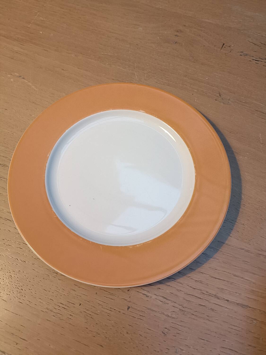 Orange Limoges porcelain plates