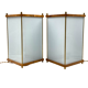 Leonardo Mosso 2 palisander and brass table lamps, Italy 1970s