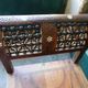 Old syrian wooden bench and mother-of-pearl inlay