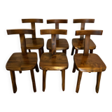 set of 6 Aranjou chairs 1970/80