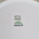 Composition of 6 flat plates in Limoges porcelain: