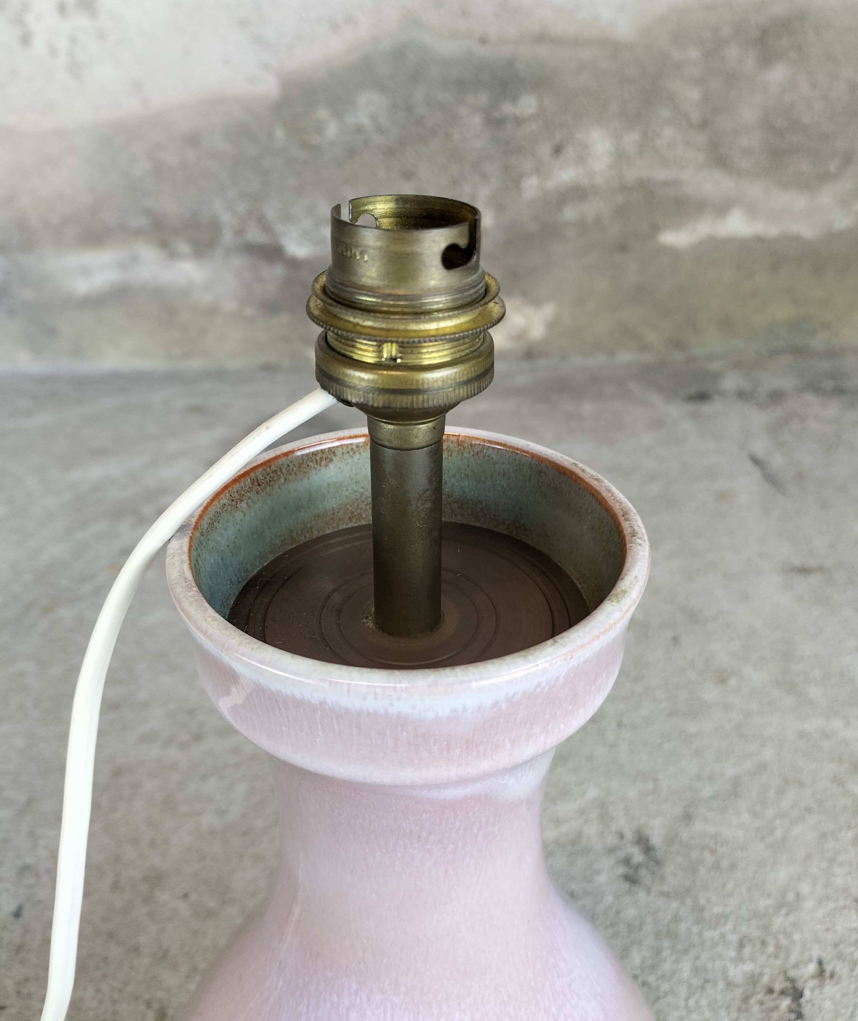 Vintage ceramic lamp by Guy Roland Marcy