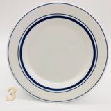 6 Assiettes dessert Quadrifoglio - Italy - Liseré bleu.