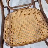 Rocking chair Thonet en bois courbé et cannage