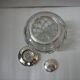 Shaker en cristal et bouchon métal argenté, vers 1970/80
