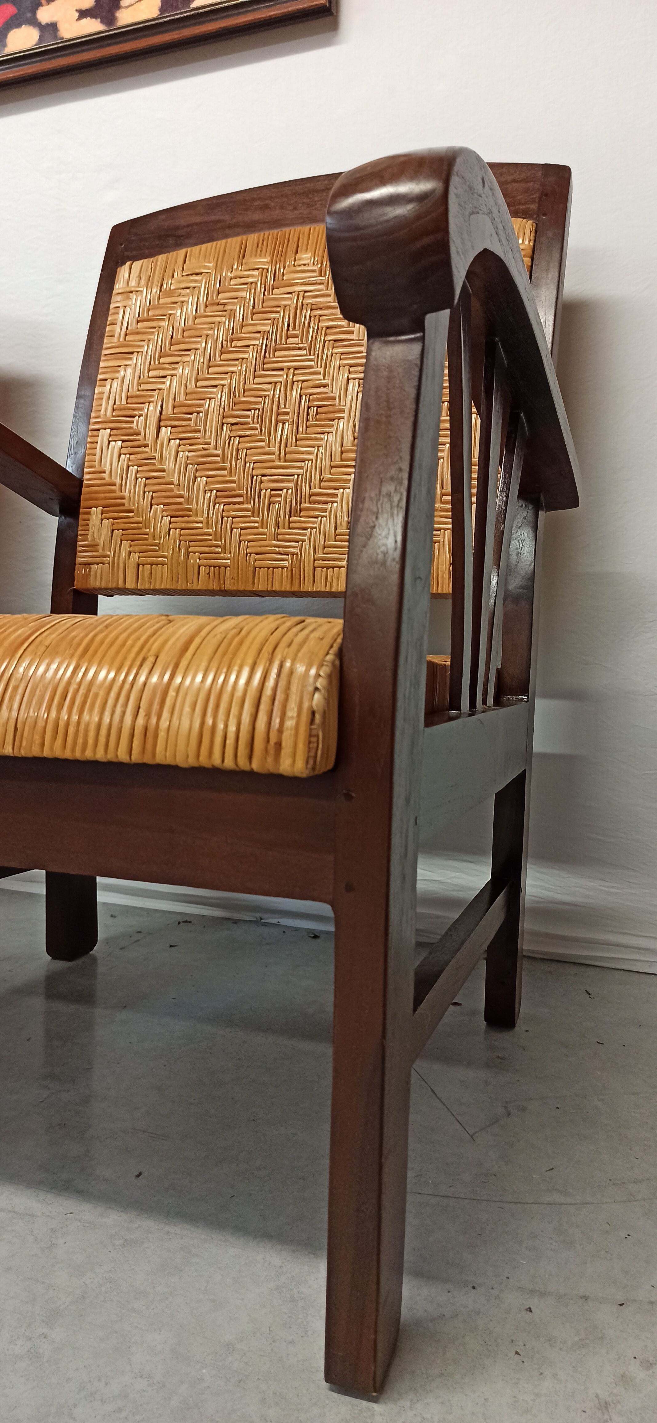 Pair of colonial style armchairs