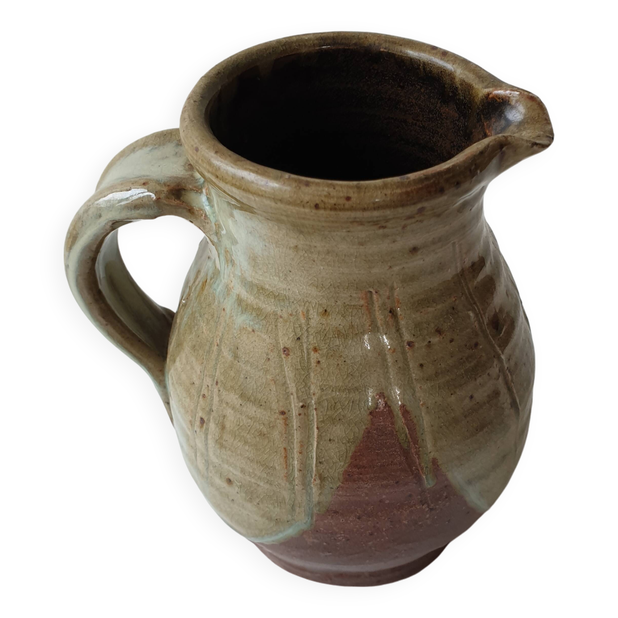 Ceramic pitcher (stoneware) Signed Jean Michel Doix