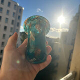 Vintage blown glass vase Mdina Glass, Malta – turquoise tones and a
