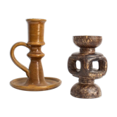 Pair of vintage midcentury candle holders.
