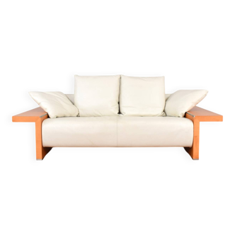 Italian Leather Sofa from Giorgetti, 1980s.