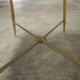 Table basse en marbre et piétement en laiton hauteur 46 cm