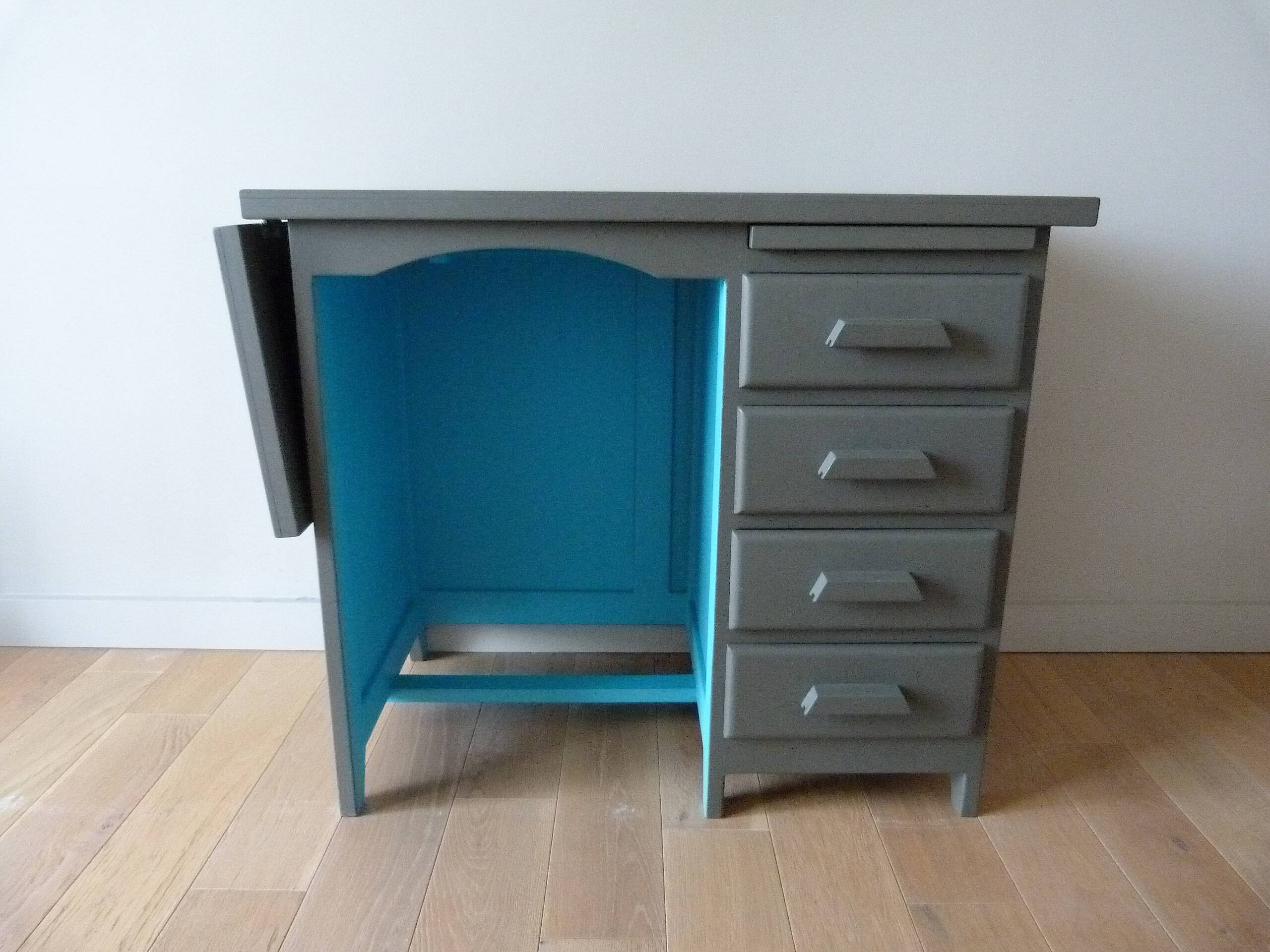 Laurette's accounting office and her chair.