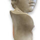 Bust of eros in glazed terracotta