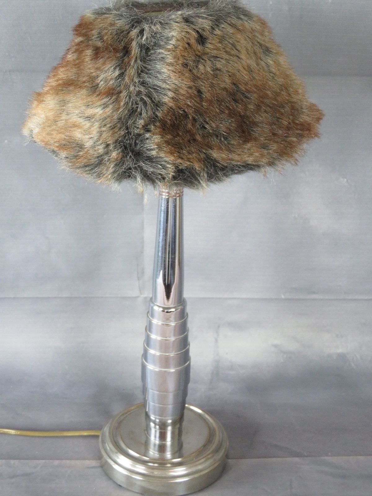 Lamp chrome with Lampshade to hair metal