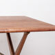 Danish dining table in teak, beech, and brass, model AT 303 Hans Wegner.