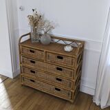Commode osier et rotib