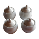 Set of 4 small covered pots in white porcelain