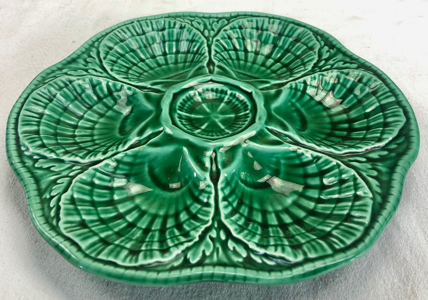 Sarreguemines slurry oyster plate