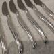 11 silver-plated dessert knives by Christofle, Duo model, 18cm