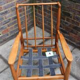 Midcentury teak lounge armchair by Scandart