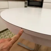 Round table Space Age Roche Bobois with integrated extensions system 1970.