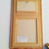 Wooden mirror with floral composition