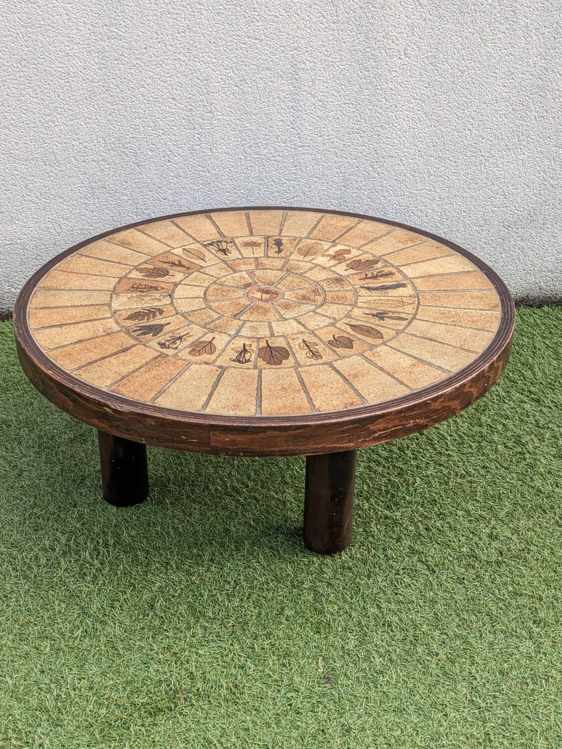 Vintage Herbier coffee table by Roger Capron