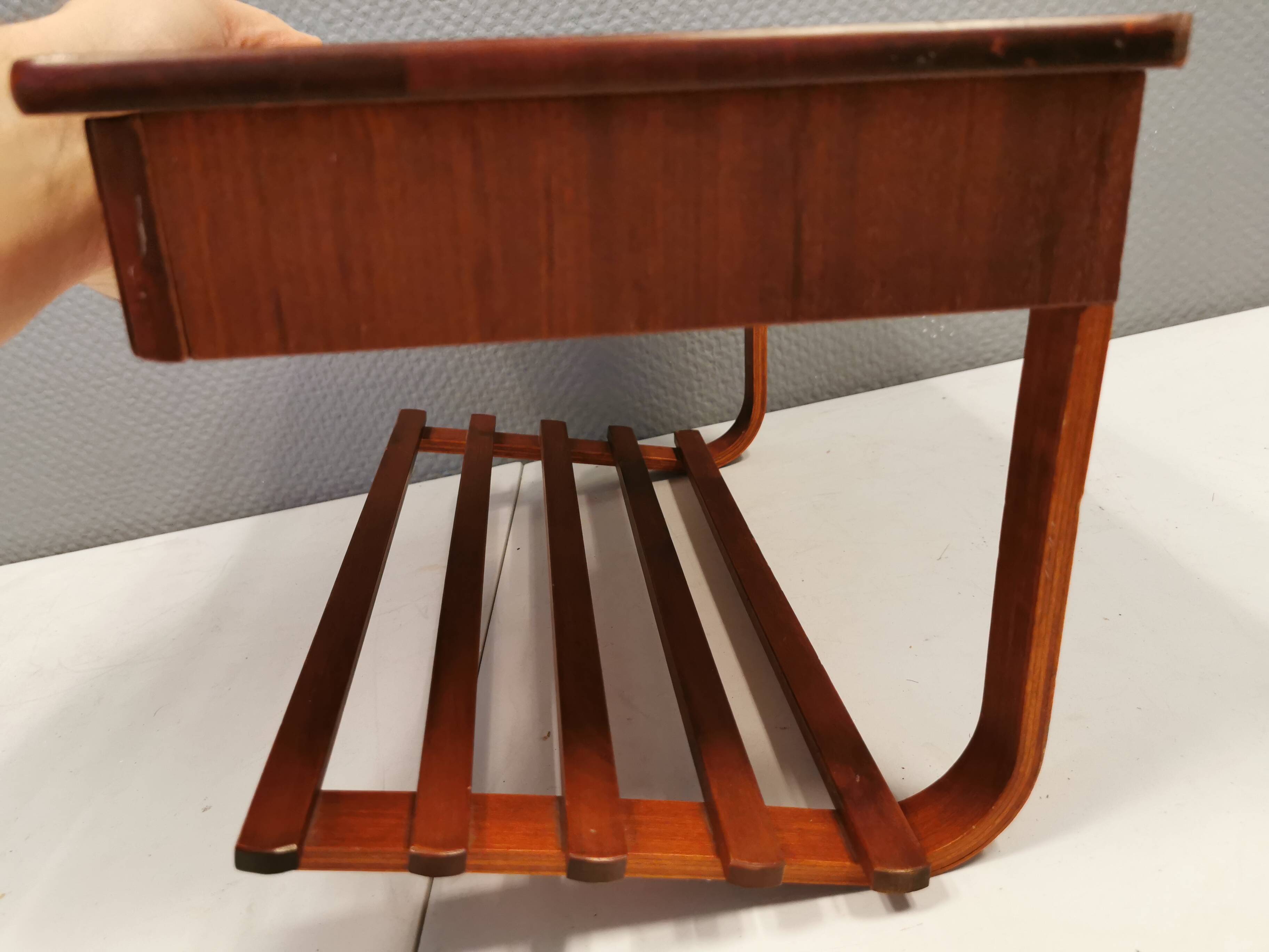 Small wall-mounted furniture, with top, drawer and botto, danish 1970s