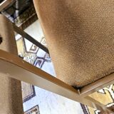 Lot de 6 chaises vintage en métal noir 1970