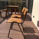 Pair of Scandinavian schoolboy chairs