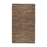 Carpet jute cotton black beige 90x150 cm