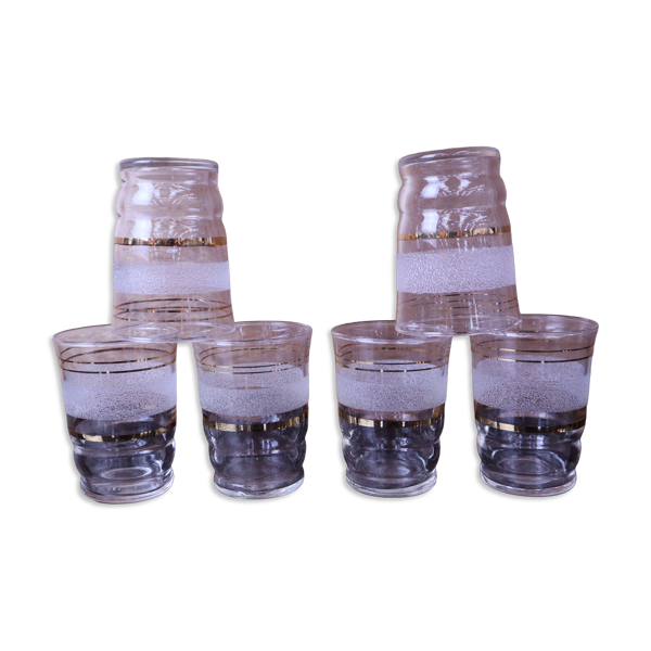 Lot verres à liqueur années 1950