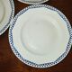 5 assiettes plates Moulin des loups et Hamage Orchies France bleu Années 50