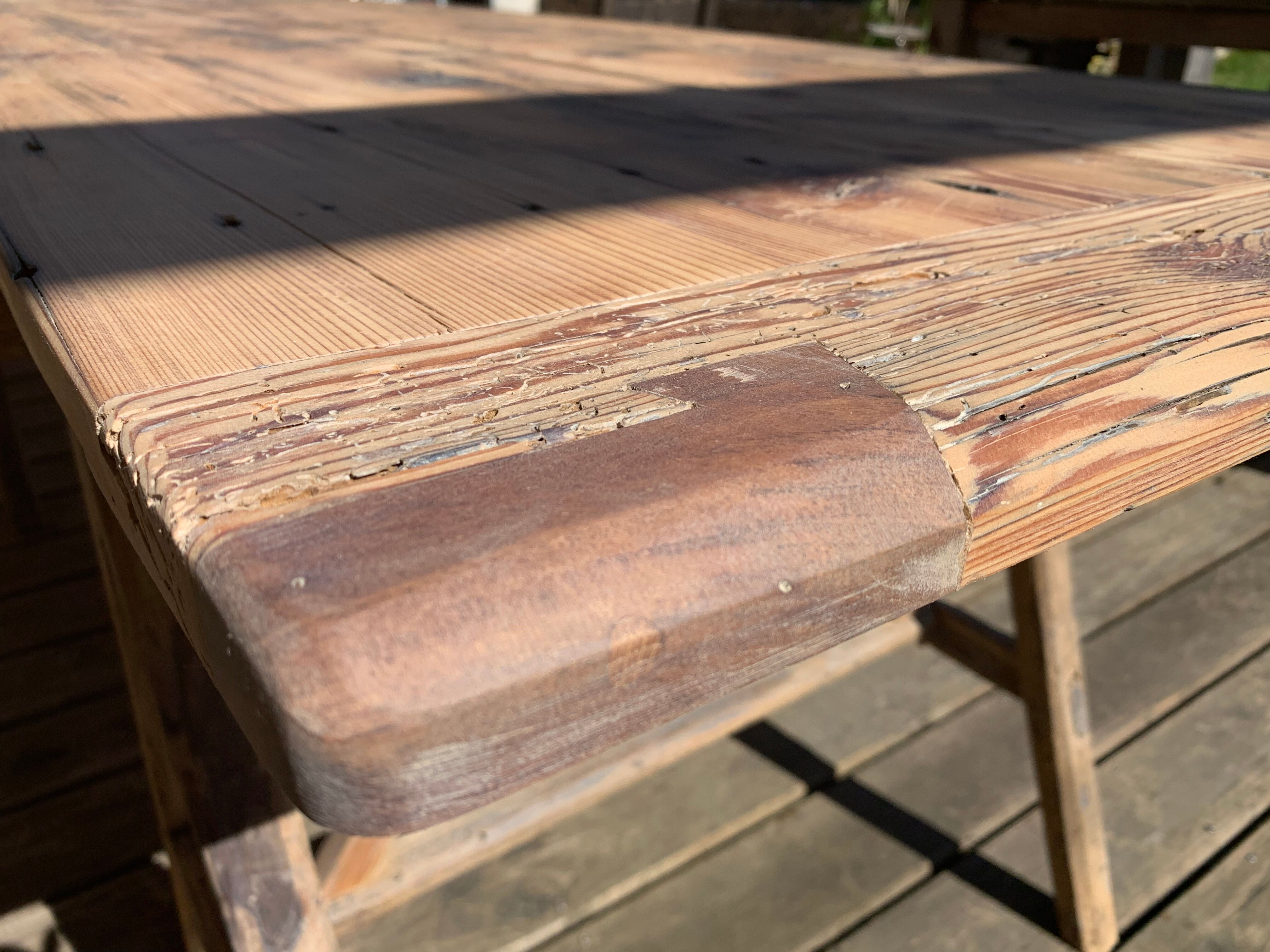 Table tréteaux vintage