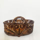 Peacock rattan tray