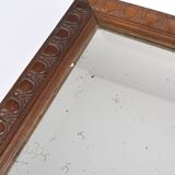 Large rectangular mirror, vintage art deco, dated 1926
