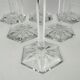 Val Saint Lambert, 6 coloured crystal Roemer glasses, 19 cm