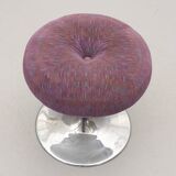 “Satellite” stool, tulip base in chrome metal