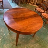 Louis XVI style oval walnut extendable table