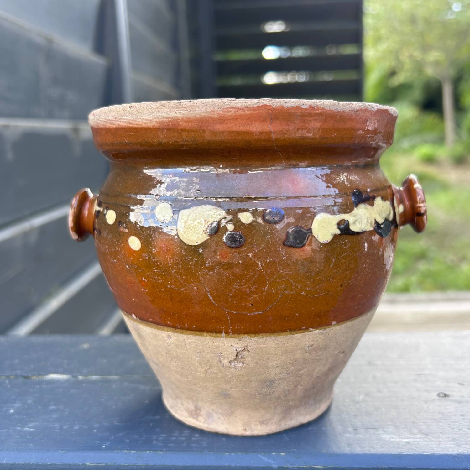 Small antique decorated jar