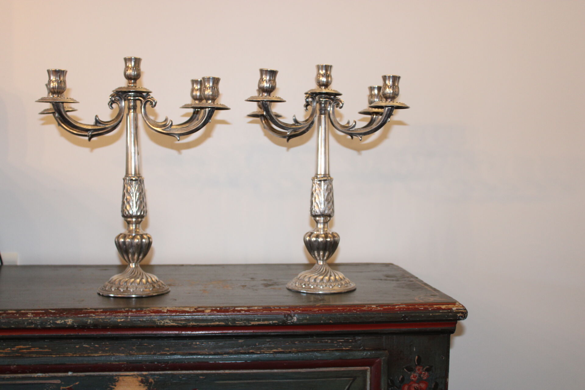 Pair of Louis XVI style chandeliers