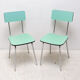 Paire de chaises café en formica de couleur tchécoslovaque, années 1960
