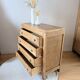Art Deco chest of drawers in oak and porcelain