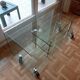 Solid glass tv stand bomb "marais international"