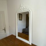 Late 19th century mirror with decorated pediment - 130x70