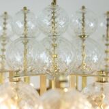 Chandelier in blown glass and gilded brass. 1970s. LS59391508H