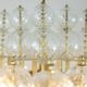 Chandelier in blown glass and gilded brass. 1970s. LS59391508H