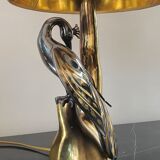 Peacock laying lamp by Willy Daro, 1970.
