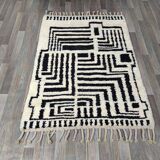 Handmade wool rug Morocco 3 x 2 m