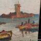 Oil painting the golden island Esterel